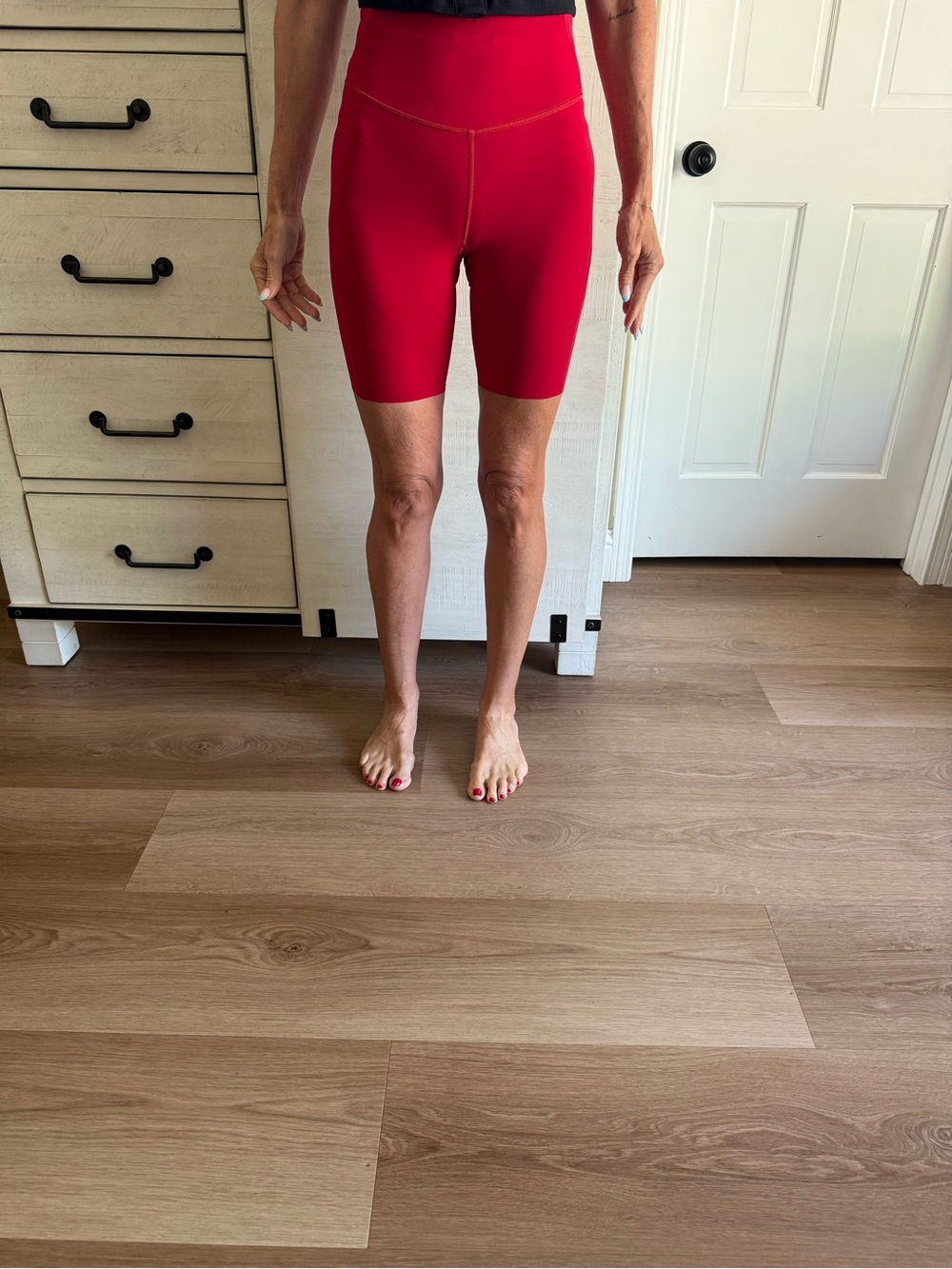 Lululemon High-Rise Red Bike Shorts - Women's Activewear